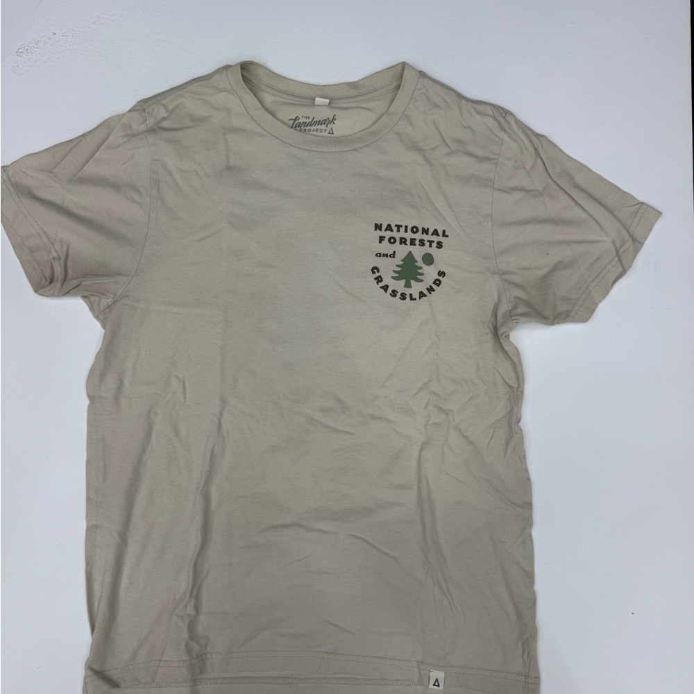 The landmark project Tan National Forests and Grasslands T-Shirt- medium
